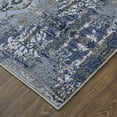 thumbnail image 3 of Feizy Gaspar Modern Damask, Blue/Gray/Taupe, 8' x 11' Area Rug Easy Care Fade Resistant Stain Resistant Bohemian & Eclectic Distressed Floor Rug for Living room Bedroom, 3 of 9