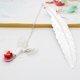 thumbnail image 1 of Marcapáginas de plumas de metal clásico de estilo chino, lindo material de latón, mariposa, flor eterna, regalos de papelería creativos, 1 of 5