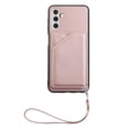 thumbnail image 2 of Elehold Lanyard Wallet Case for Samsung Galaxy A13 5G 6.5 Inch Max Premium vegan leather with Wrist Strap,Shockproof Magnetic Buckle Flip Kickstand Credit Card Slots Anti-Scratch Protective  Case,Pink, 2 of 6