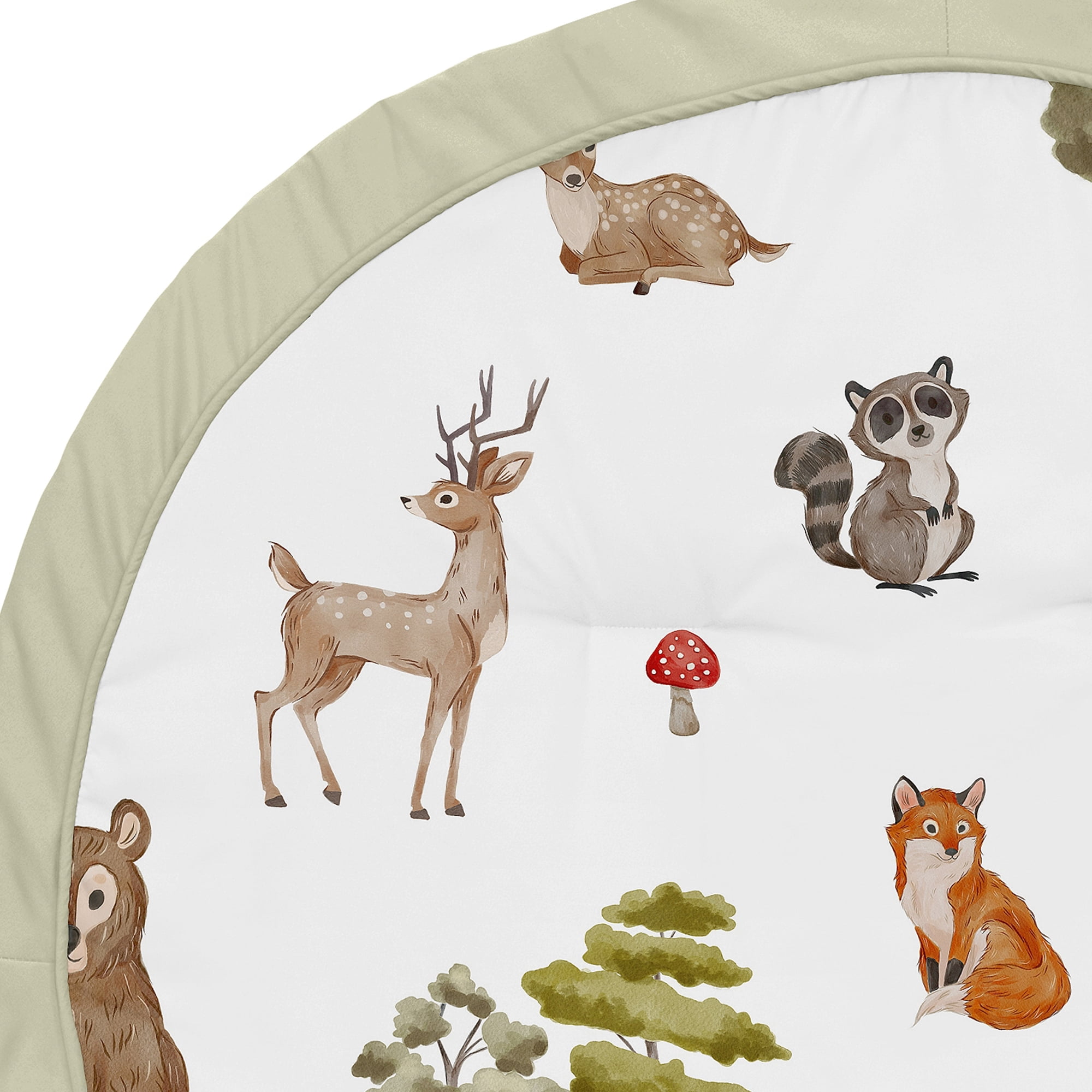Sweet Jojo Designs Watercolor Woodland Forest Animals Multicolor Baby Play Mat
