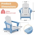thumbnail image 3 of FUNDAZE HDPE Adirondack Outdoor Chair, Foldable & Weather-Resistant Patio Chair for Garden Lawn Deck,Blue and White, 3 of 7