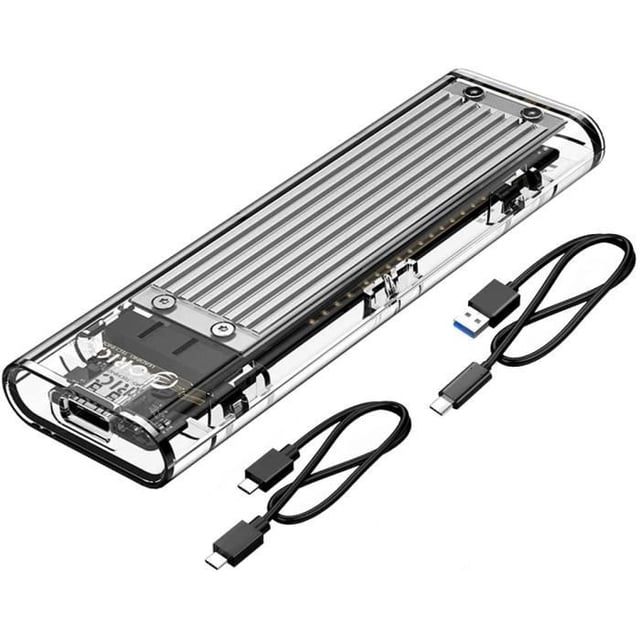 ORICO NVME M.2 to Type-C USB3.1 Gen2 10Gbps Transparent External Hard Drive Adapter Enclosure for 2280 PCI-E Hard Drive