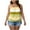 Yellow, variant on Karight Women Plus Size Tube Top Summer Striped Color Block Strapless Pleated Bandeau Shirt Sleeveless Off Shoulder Tunic Blouse