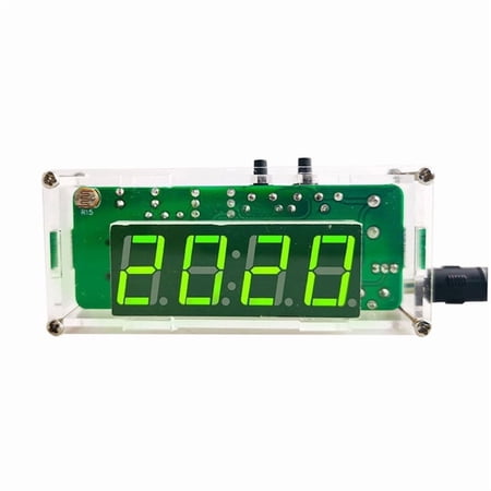 4 Digit Digital DIY Clock Kits with Acrylic Shell, DIY Alarm Clock Soldering Practice Kit for
