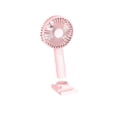 thumbnail image 1 of Cateissary Mini ventilador de refrigeración portátil de verano, recargable Personal, ajustable, 3 velocidades, enfriador portátil, soporte para teléfono Accesorios para electrodomésticos Rosado Cateissary HA071819-02B, 1 of 6
