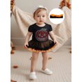 thumbnail image 6 of BemeyourBBs Baby Girl Halloween Set Rhinestone Pumpkin Tulle Romper Dress Headband, 6 of 9