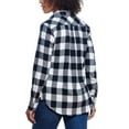 thumbnail image 3 of Weatherproof Vintage Women's Plaid Print Lightweight Cozy Super Soft Cotton Flannel Button Front Shirt, 3 of 4
