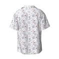 thumbnail image 6 of Lsque Elegant ice skates snowflakes print Men's Cuban Collar Short Sleeve Shirt Summer Beachwear Casual Button Down Fashionable Vacation Leisure Shirt-Medium, 6 of 7
