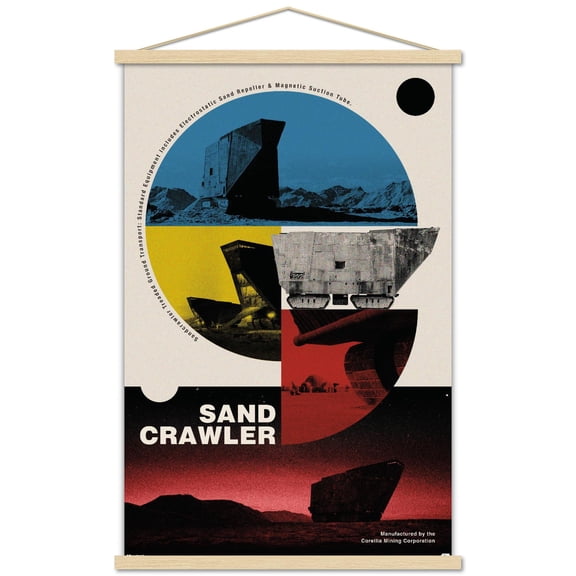 Star Wars: Moving At Lightspeed - Sandcrawler Wall Poster with Magnetic Frame, 22.375" x 34"