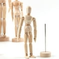 thumbnail image 2 of MasteelfCA 2Pcs Wooden Joints Person Decor Models Wood Crafts Creative Desktop Ornaments, 2 of 8