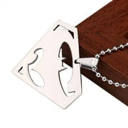 Batman Superman Stainless Steel Pendant Necklace with Bead Chain Superhero Jewelry  J-249