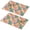 Pioneer Flower Floral-1, variant on Placemat, Pioneer Flower Floral Print Pattern Place Mats Table Mat Set Of 2, PVC Washable Placemats for Party Kitchen Dining Decoration, 18x12 Inch, Fade Resistant