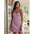 thumbnail image 6 of LMLYSoH Stripe Knit Dress for Women Spaghetti Strap Mini Dresses Sleeveless Bodycon Dress for Beach Vacation, 6 of 9