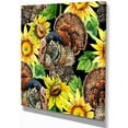 thumbnail image 2 of Dinde avec Tournesols - Impression sur Toile Florale, 2 of 3