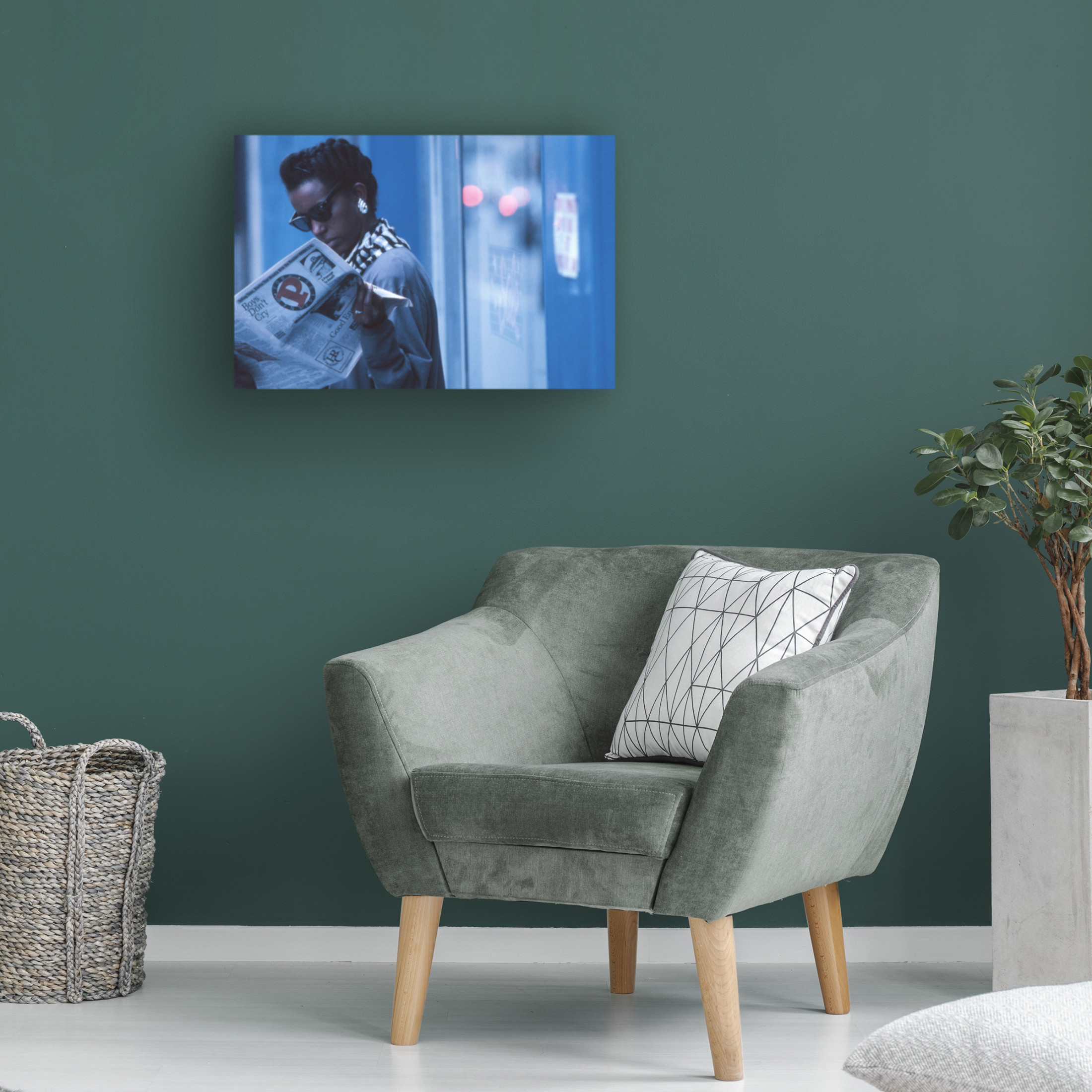 Canvas Wall Art - Dieter Matthes 'Boys Don`T Cry From The Series Qnew York Bluesq ' Wall Art for Living Room, Bedroom, or Office Décor by Trademark Fine Art - 32 x 22 Inches
