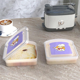 thumbnail image 4 of 2X Contenedor de sándwich reutilizable Contenedor de alimentos sellado Caja de pan transparente Caja de sándwich tostada portátil A, 4 of 4