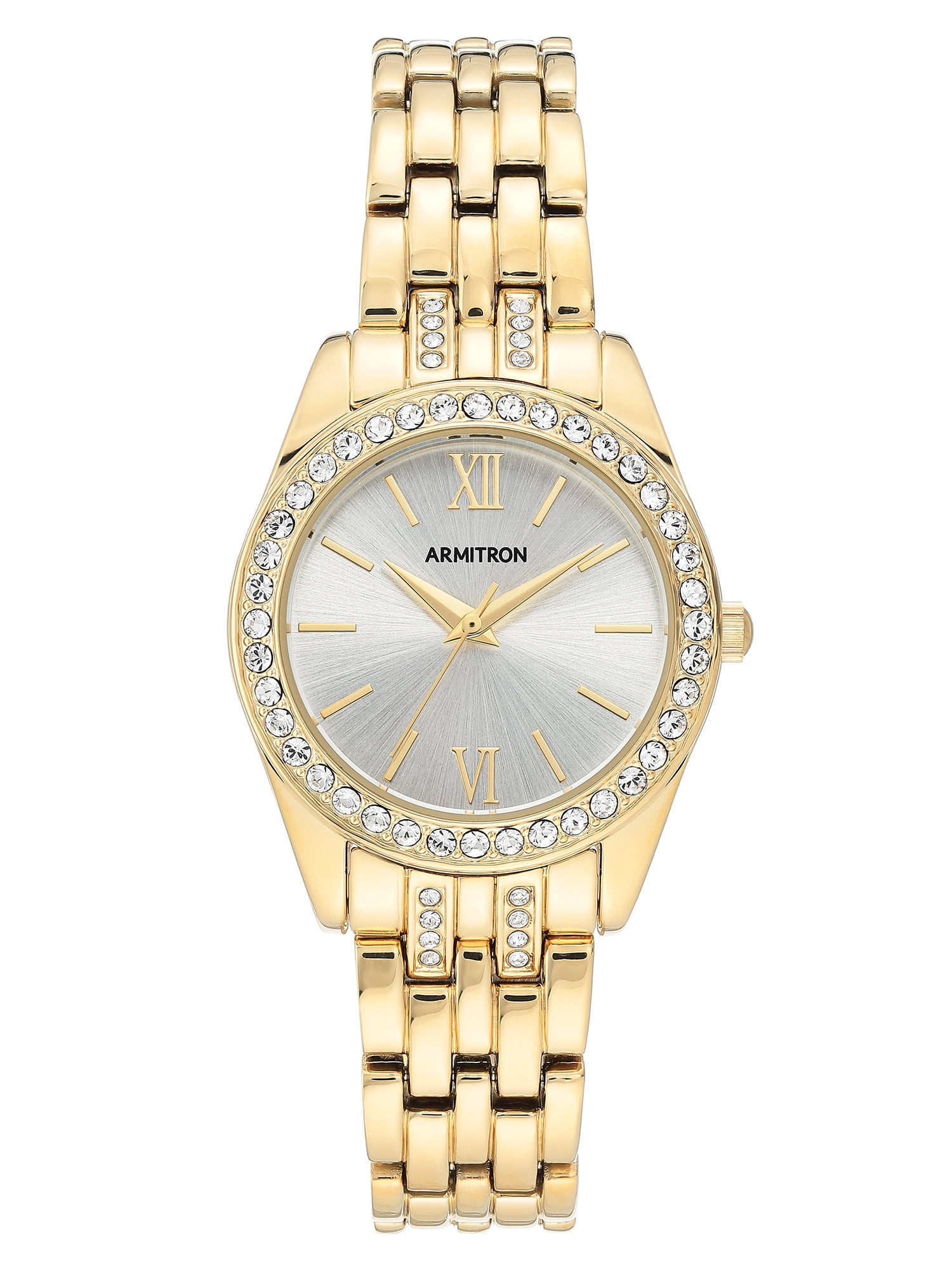 Armitron Ladies' Dress Watch with Silver Round Dial and Gold Tone ...