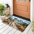 thumbnail image 3 of Welcome Fall Western Cowboy Alaskan Malamute Enjoys Majestic Autumn Doormat Alaska Mal Dog Lovers Gifts Indoor Outdoor Welcome Mat - 01007, 3 of 5