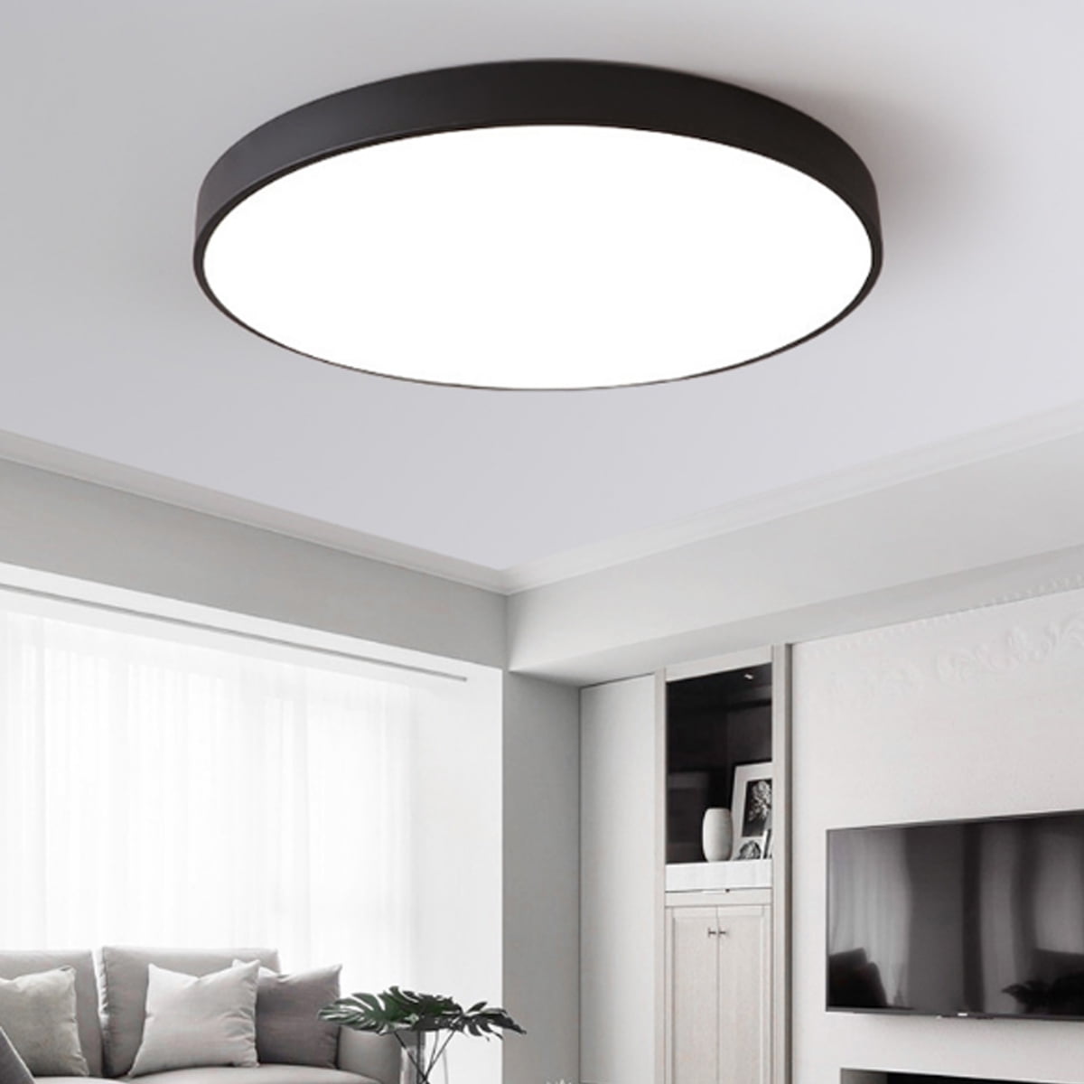 Philips LED Bliss Ceiling Light 40-55-30K 35W for Indoor Lighting Cool White Black Livingroom and Bedroom.