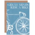 thumbnail image 1 of Sport Great Minds Bike Cycle Greetings Card Plus Envelope Blank inside, 1 of 3