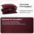 thumbnail image 6 of Ameha 3 Piece Quilt Set Chevron Embossed Bedspread Reversible Ultrasoft Microfiber Adult Bedding Burgundy California King, 6 of 7
