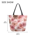 thumbnail image 5 of Open Top Canvas Tote Bag with Zipper Reusable Shopping Bag 13.5x15" Roomy Carryall Tie-dye Flowers Pattern, 5 of 9