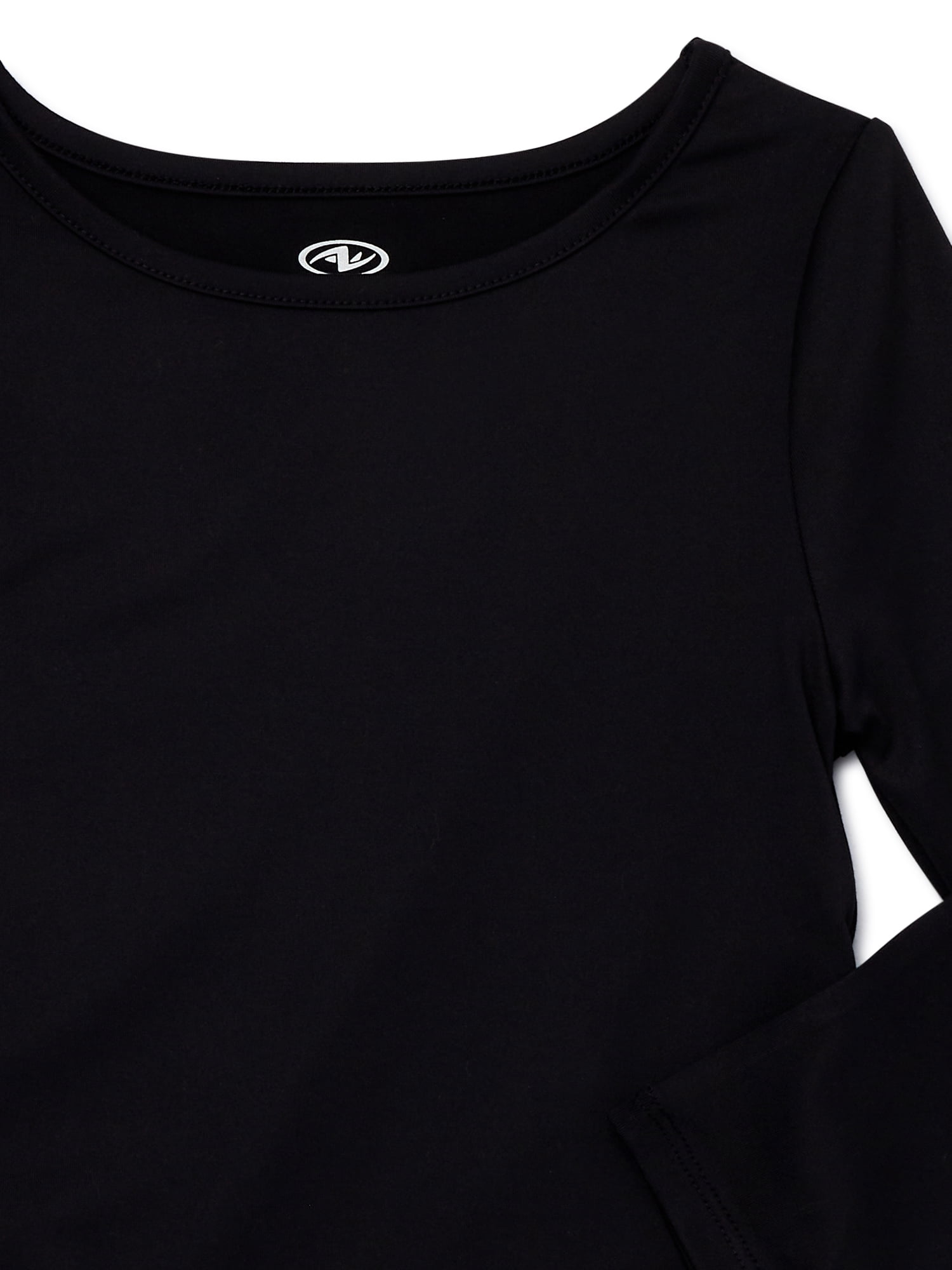 Athletic Works Girls Performance Ruched Long Sleeve Tee Shirt, Sizes 4-18 & Plus