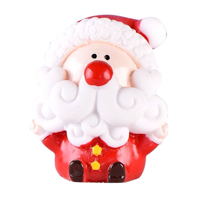 Mini Christmas Santa Grandma Snowman Tree Model Figurine DIY Landscape Decor