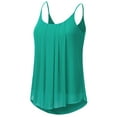 thumbnail image 2 of Doublju Women's Sleeveless Chiffon Tank Top Pleated Flowy Tunic Tank, 2 of 4