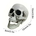 thumbnail image 3 of PEIBang Halloween Skeletons Plastic Realistic Human Skull Head Bone Model,Outdoor Halloween Decorations Ghost House Props Halloween Party Supplies, 3 of 9