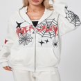 thumbnail image 3 of Women‘s Long Sleeve Sweatshirts in Fashionable Cobweb Print, 3 of 9