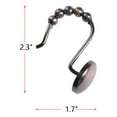 thumbnail image 5 of Utopia Alley Shower Hooks - Shower Curtain Rings for Bathroom - Rust Resistant Roller Shower Curtain Hooks for Shower Curtain or Liner - Set of 12, Oil Rubbed Bronze, 5 of 10