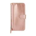 thumbnail image 5 of Purse Cover for Google Pixel 7pro, Zipper Design Kickstand Magnetic Folio Cover with Card Slots Wrist Strap Case for Google Pixel 7pro,Rosegold, 5 of 9