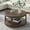 Brown, variant on 40inch Large Curved 2 Tier Traditional Round Circle Wooden Center Coffee Table,Rounded Wooden Table with Wheels ,Table for living Room,Office,Apartment,OAK