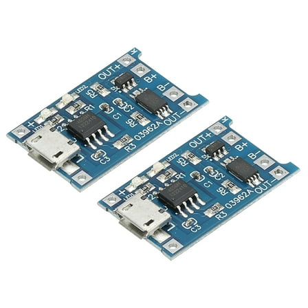 TP4056 MICRO USB 4.5-5.5V 1A Battery Charger Module Board Pack of 2
