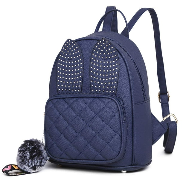 POPPY - Mini Leather Backpack, POPPY Girls Rabbit Ear Cute Small Backpack Purse for Women ...