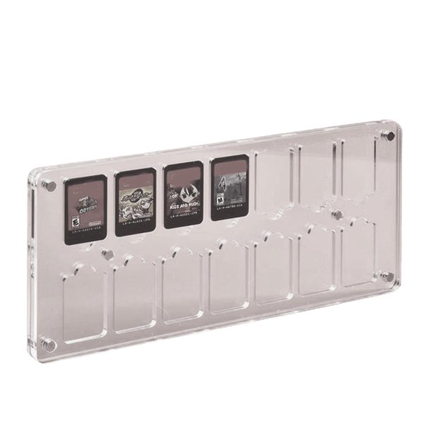 Tarjeta de juego para el caso 14-slot caja de almacenamiento de acrílico 9-grid soporte de la tarjeta de juego 27 en 1 organizador de tarjetas para el interruptor Oled,14 en 1,11 Feliz Sencillez