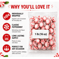 thumbnail image 5 of Peppermint Hard Candy 2 lb Bag, Individually Wrapped Red and White Mints, Refreshing Peppermint Candy, 5 of 9