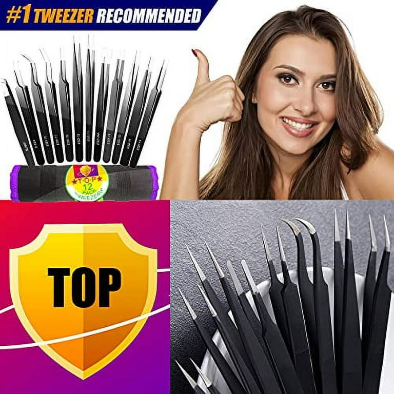 Tweezers, Precision Tweezer Set, Craft Tweezers, Soldering