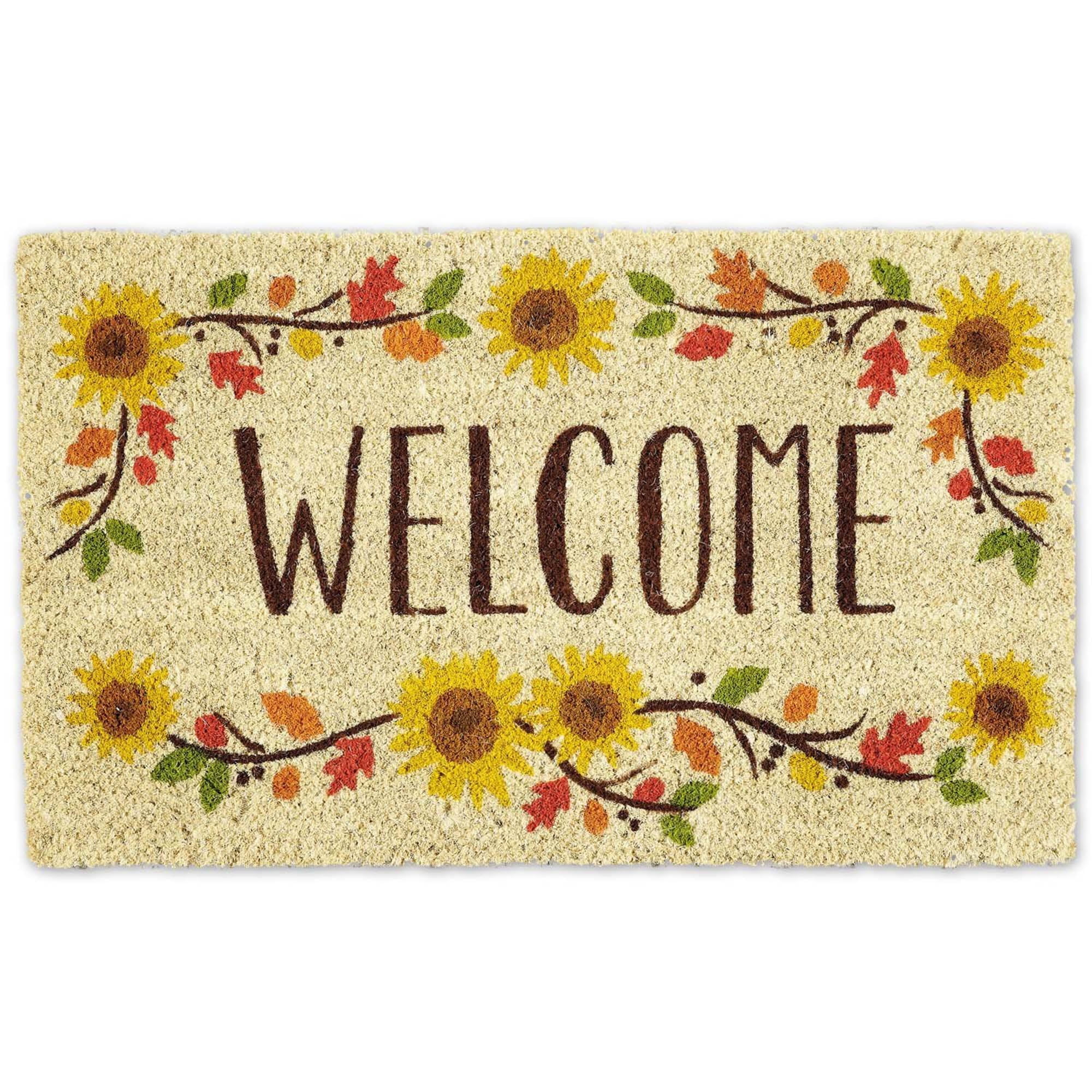 Design Imports CAMZ35797 18 x 30 in. Welcome Print Coconut Coir Doormat