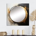 thumbnail image 1 of Designart "Harmony Of Yin And Yang Transcendent Gold And Black" Abstract Painting Square Mirror Wall Decor Modern - Large Gold Square Bathroom Mirror - Square Printed Wall Mirror Art, 1 of 5