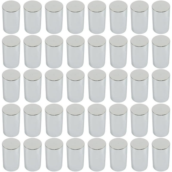 EPOTOOR 4× 33mm Chrome Semi Truck Rear Wheel Axle Covers w/ Hub Caps Lug Nuts Set