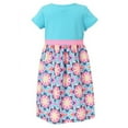 thumbnail image 2 of Baby Girls Blue Assembled Flower Short Sleeve Summer Dress 12M, 2 of 2