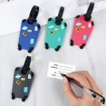 thumbnail image 4 of Luggage Tag,Handbag Tag Silicone Luggage Tags,Luggage Suitcase Tags (5pcs box shape), 4 of 5