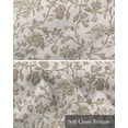 thumbnail image 6 of Farmhouse Khaki Kitchen Valances for Windows Farmhouse Linen Window Valance Curtain for Living Room Window Treatment Vintage Flower Leaf Botanical Plant Valance Rod Pocket Topper Drape, 42 x 12 Inch, 6 of 6