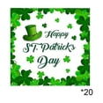 thumbnail image 2 of Loespoir St. Patrick's Clovers-themed Party Decoration, 20Pcs Disposable Paper Tissues Set, Shamrock Themed Disposable Tableware, for Party, Dinner, Festive Celebration(C), 2 of 6