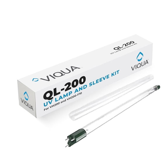 VIQUA QL-200 Genuine OEM Sterilume-HO UV Lamp & Open-End Quartz Sleeve Annual Replacement Kit with 2 O-Rings Fits VH200, VH200-F10, SC-200, SCM-200, SPV-200 & SP200-HO UV Systems, 30W