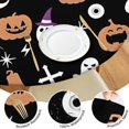 thumbnail image 4 of Halloween Ghosts Pumpkins and Spooky Icons Round Fitted Tablecloth with Elastic Edge,Dining Table Cover Waterproof,Outdoor Round Tablecloth for Camping,Dining,Indoor and Outdoor, 4 of 7