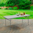 thumbnail image 7 of Mainstays 6 ft Rectangle Centerfold Folding Table, Gray, 7 of 7