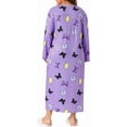 thumbnail image 4 of Plus Size Pajamas for Women Crew Neck Long Sleeve Casual Print Sleep Dress Nightgown Sleepwear, 4 of 9